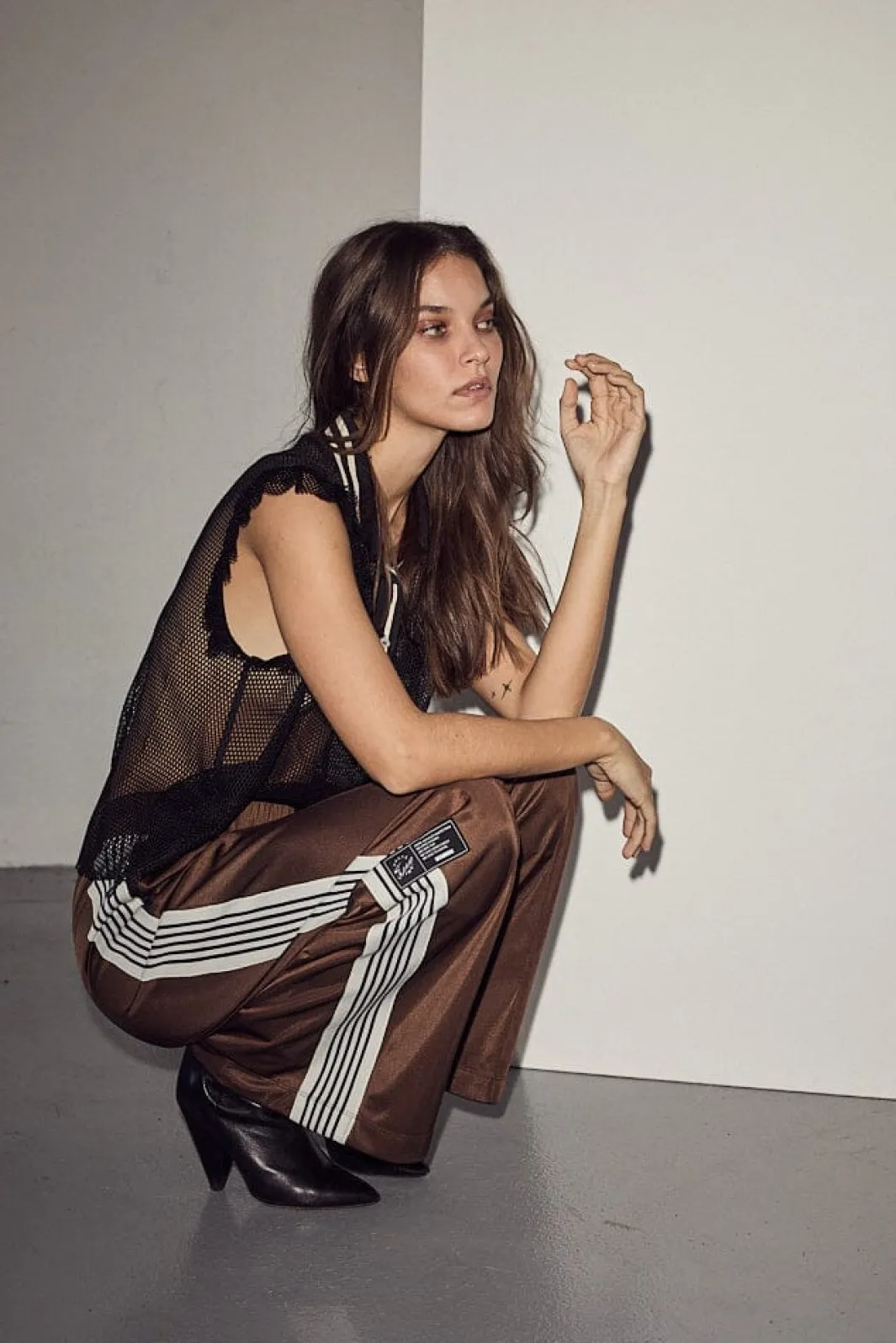 Sale Haute L'Amitié Baggy Track Pants HL10018 Mocca