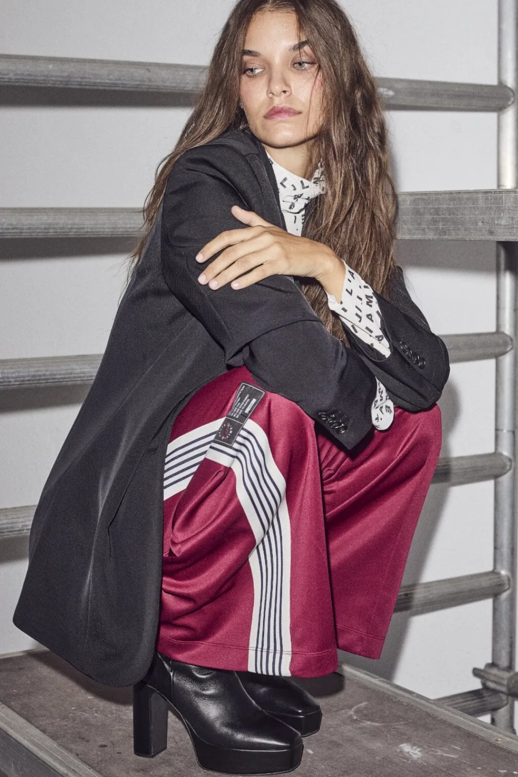 New Haute L'Amitié Baggy Track Pants HL10018 Amarone