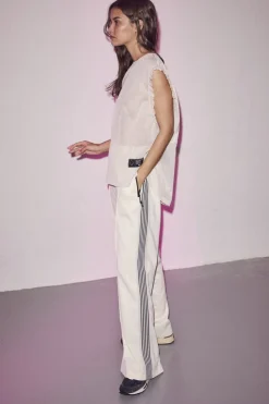 Hot Haute L'Amitié Baggy Track Pants HL10018 Off-White