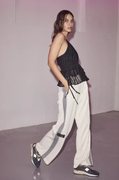 Clearance Haute L'Amitié Baggy Track Tall Pants HL10071 Off-White
