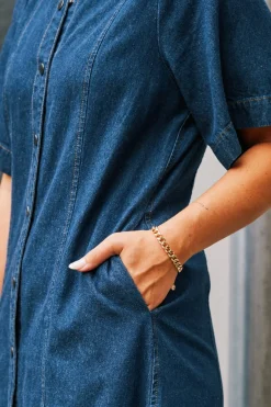 Best Neo Noir Balli Denim Dress Dark Blue