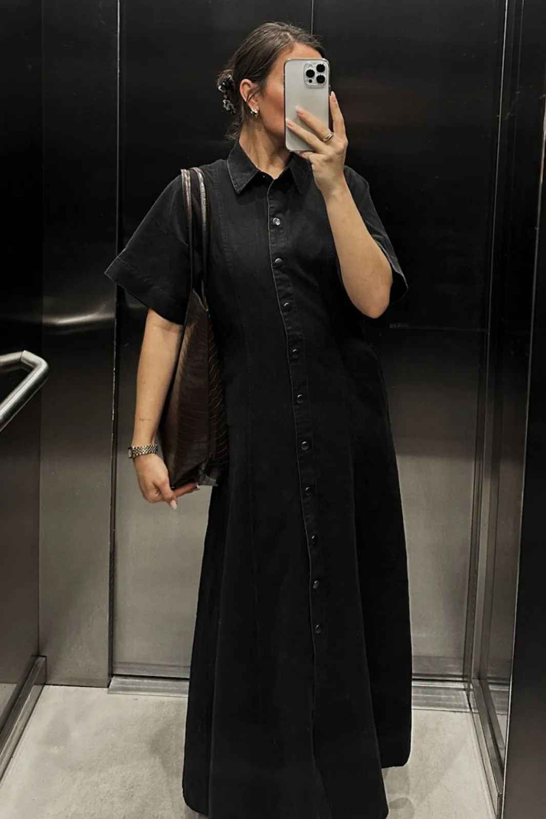 Hot Neo Noir Balli Denim Dress 163548 Black