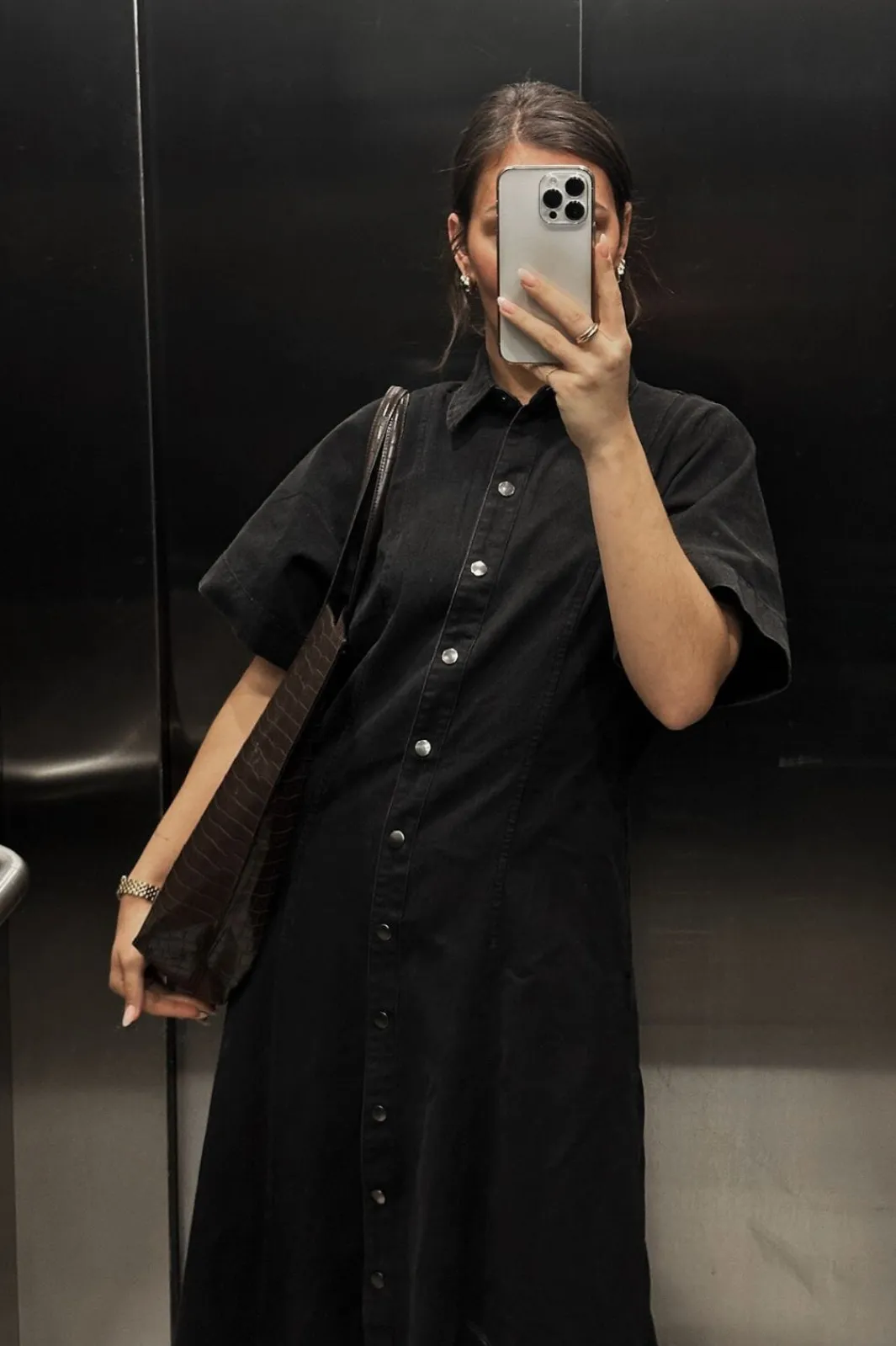 Hot Neo Noir Balli Denim Dress 163548 Black