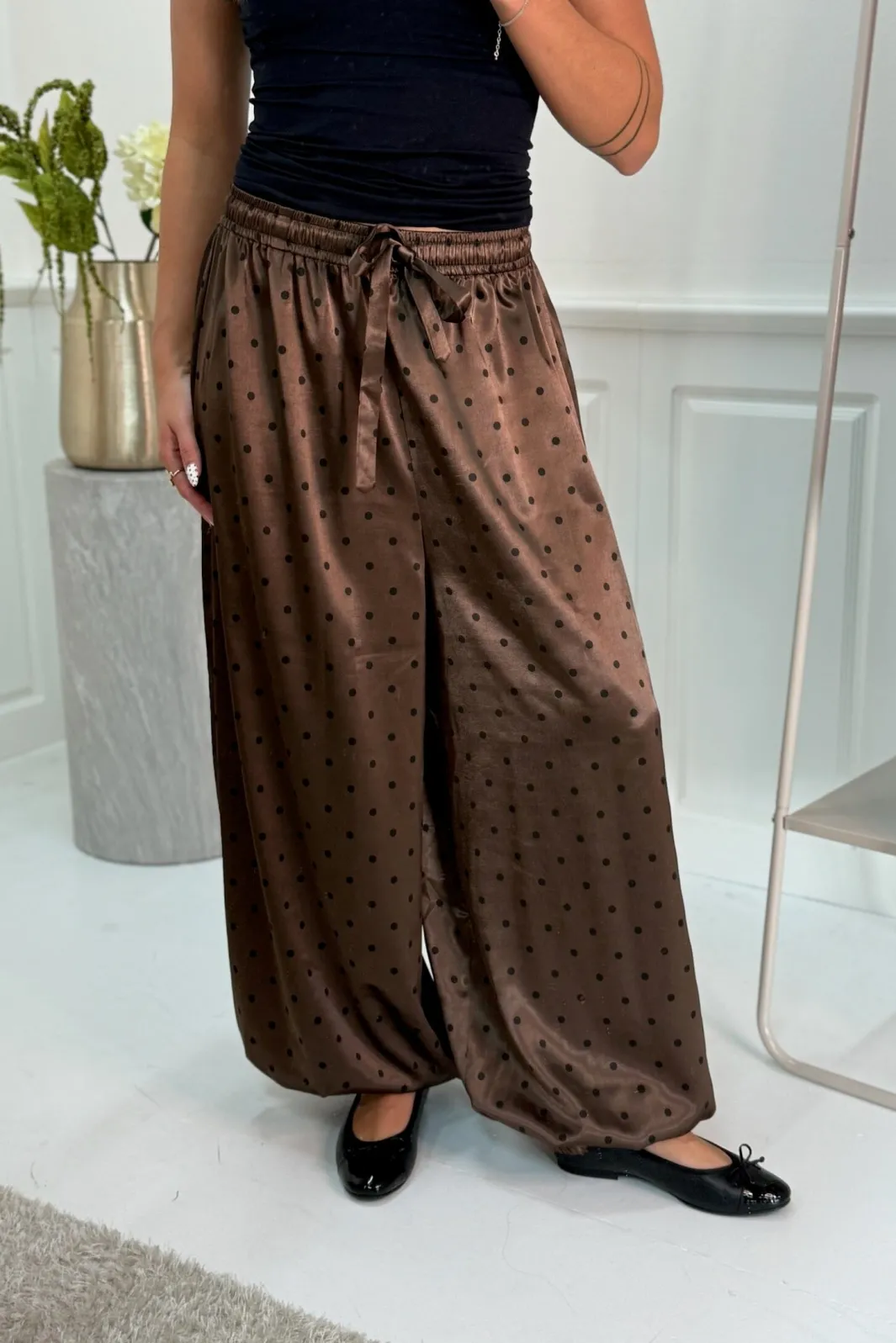 Clearance Dear Molly ballon dot pants 165006b brown