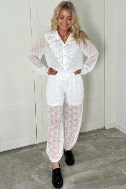 Sale Dear Molly Ballon Lace Pants 165142B Off White