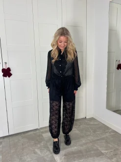 New Dear Molly Ballon Lace Pants 165142B Black