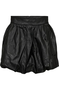 Best Haute L'Amitié Balloon Leather Skirt HL10384 Black