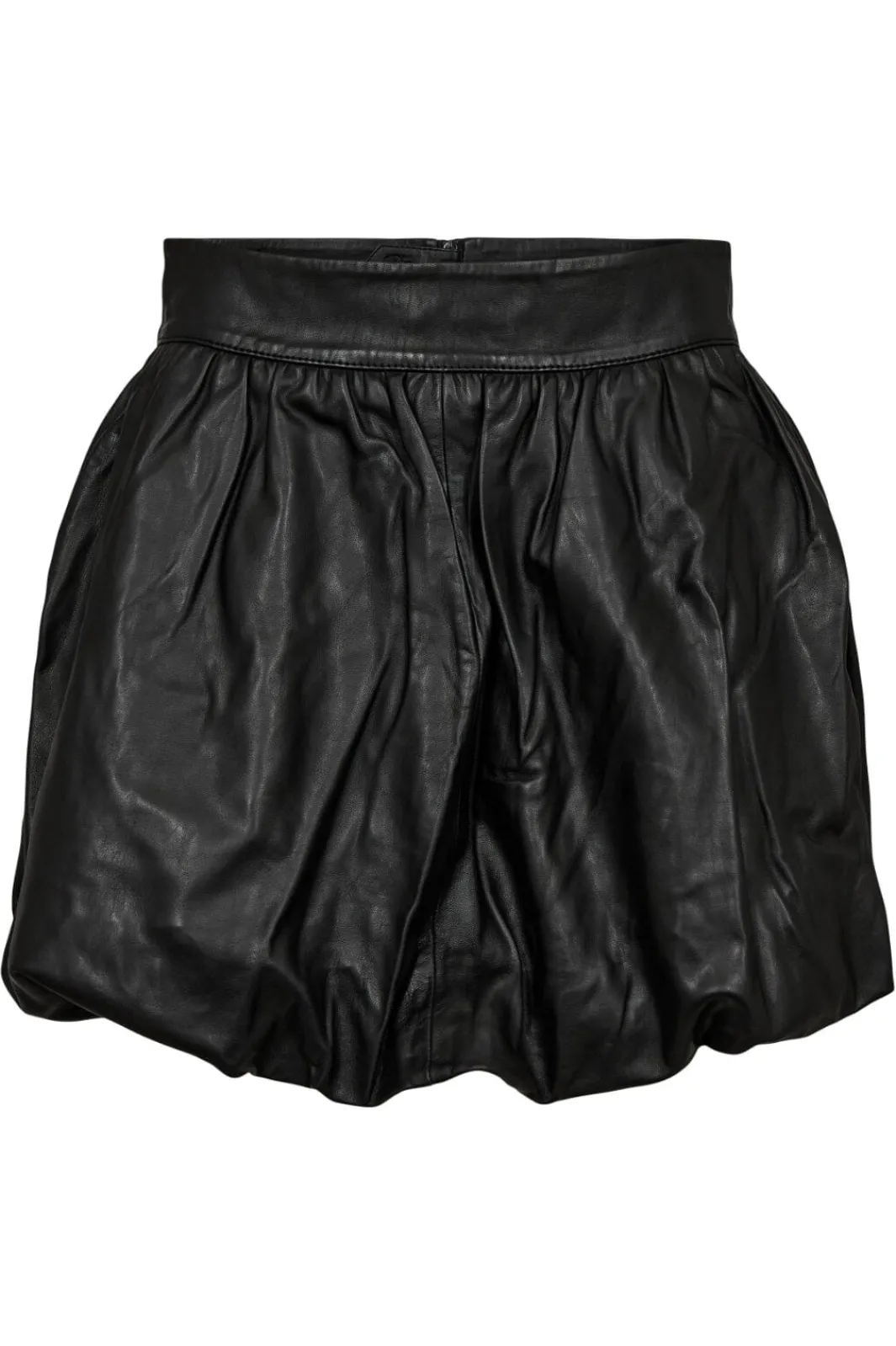 Best Haute L'Amitié Balloon Leather Skirt HL10384 Black