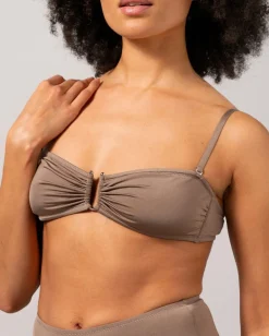 New Understatement Underwear Bandeau Bikini Top Mauve