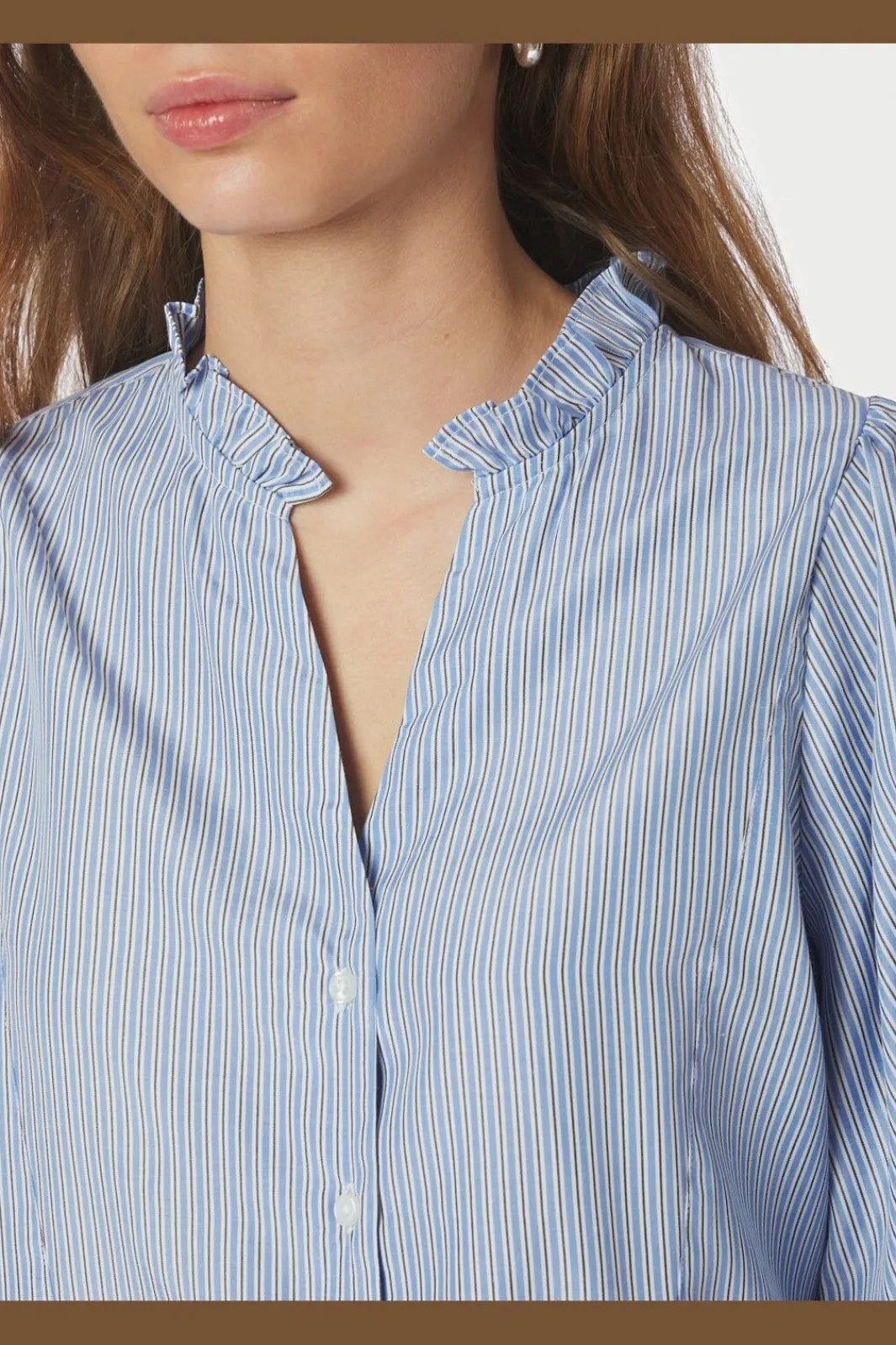 Sale Neo Noir Barba Striped Blouse 167938 145