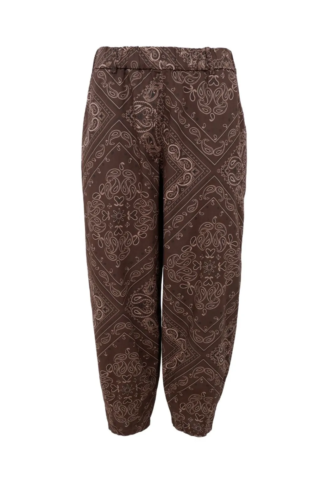 New Black Colour Bcabbie Barrel Pant 40977 Coffee Paisley