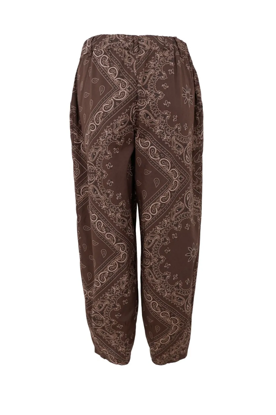New Black Colour Bcabbie Barrel Pant 40977 Coffee Paisley