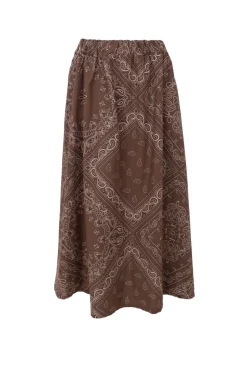 Online Black Colour Bcabbie Skirt 40728 Coffee Paisley