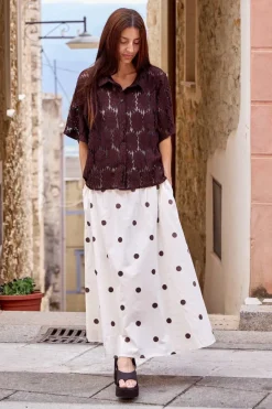 Black Colour Bcabbie Skirt 40728 Coffee Dot