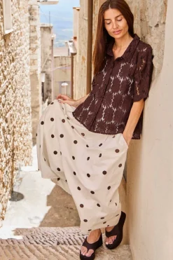 Black Colour Bcabbie Skirt 40728 Coffee Dot