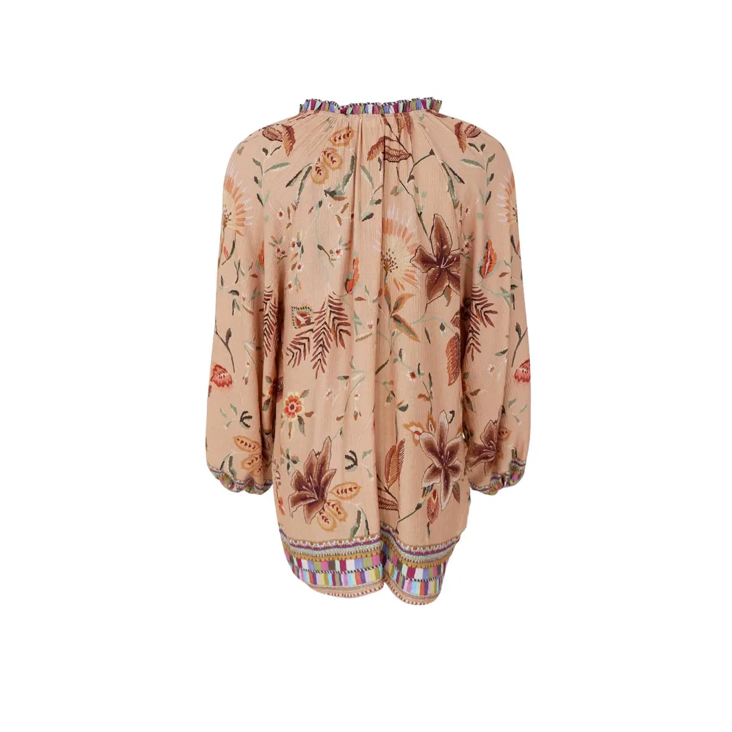 Clearance Black Colour Bcart Crepe Blouse 41030 Lt. Nougat
