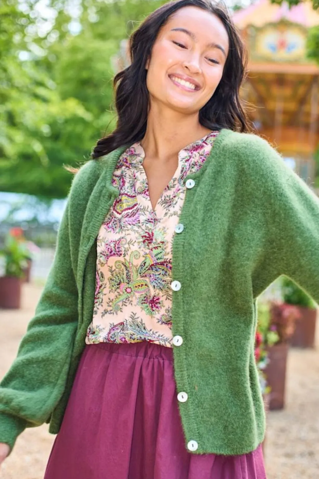 Black Colour Bcbella Knit Cardigan 1205 Moss Green