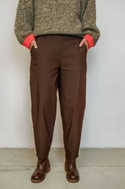 Discount Black Colour Bcbeverly Barrel Pant 41010 Hazelnut Brown