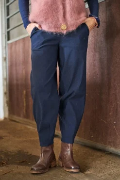 Black Colour Bcbeverly Barrel Pant 41010 Navy