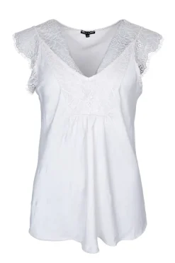 Outlet Black Colour Bcbilly Lace Top Vintage Dyed Ivory