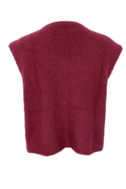 Online Black Colour Bcbjoerk Knitted Button Vest 1217 Plum
