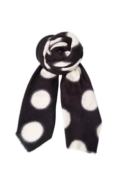 Discount Black Colour Bcblix Dotted Winter Scarf 208416 Black Dot
