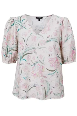 Online Black Colour Bccassandra Ss Blouse 40882 Off White Rose