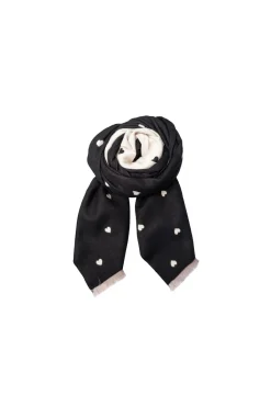 Sale Black Colour Bccathy Winter Scarf 208427 Black/Beige