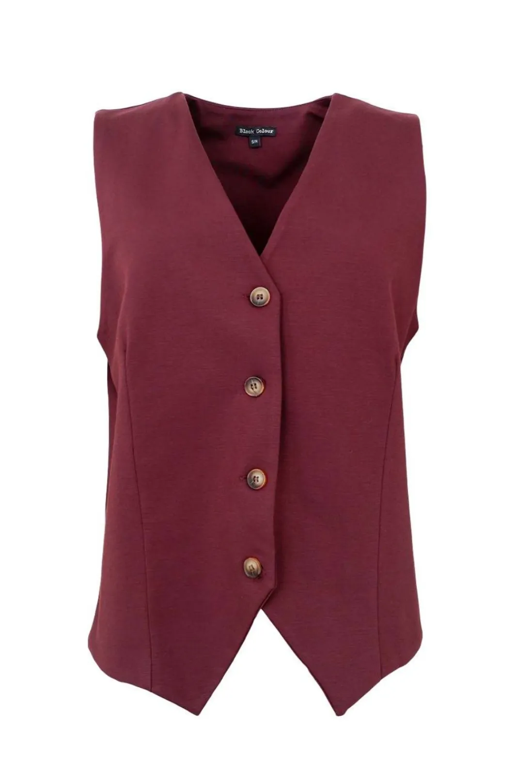 Outlet Black Colour Bcdavi Casual Vest 40991 Plum