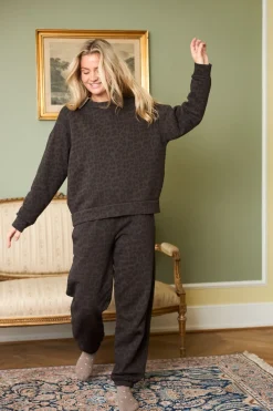Sale Black Colour Bcdea Sweat Pant 41044 Dark Leopard
