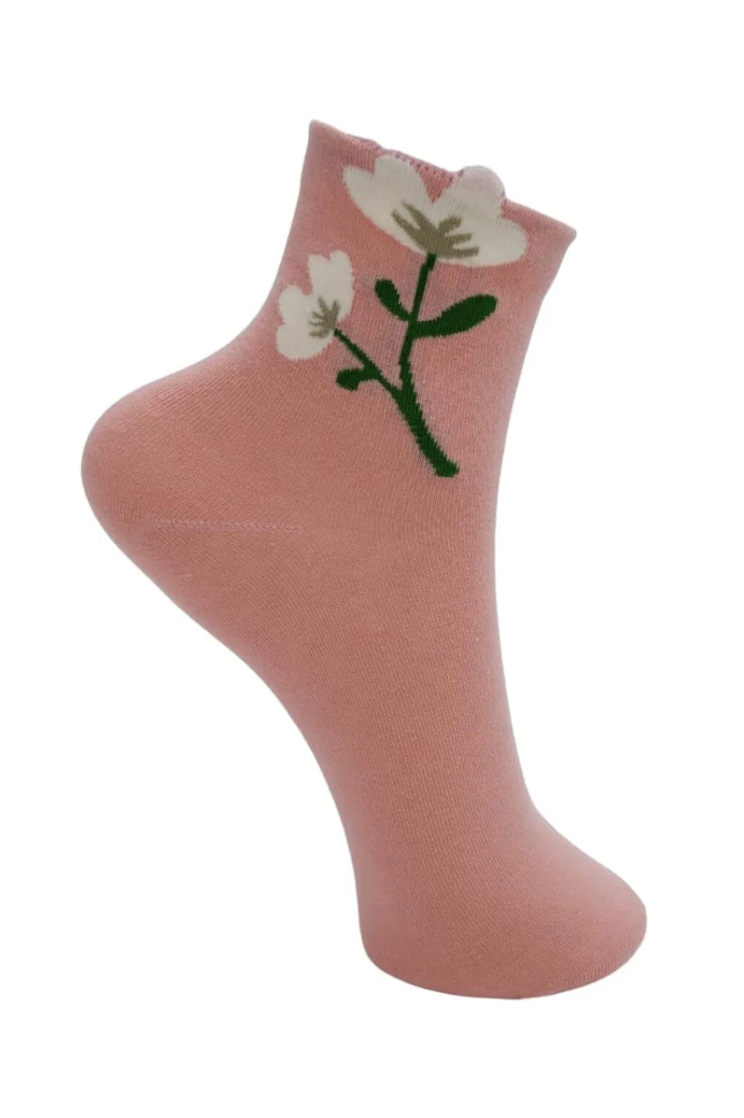 Outlet Black Colour Bcdeena Flower Sock 4365 Lt. Rose