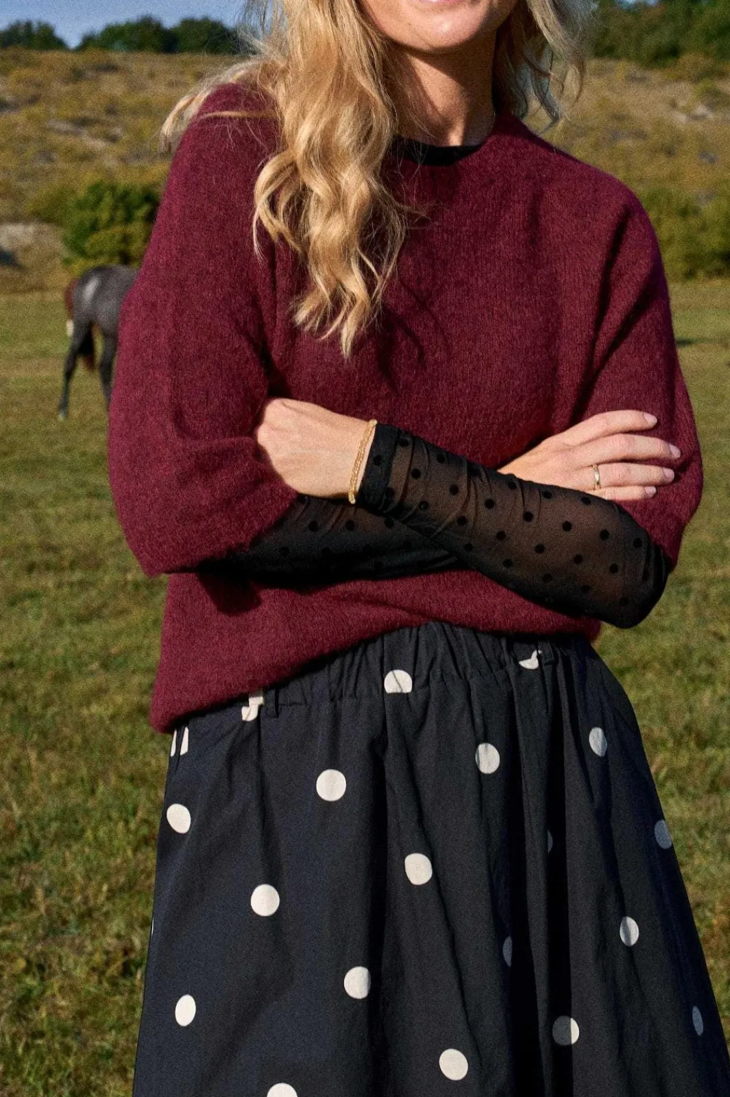 Outlet Black Colour Bcdell Knit Jumper 1162 Wine