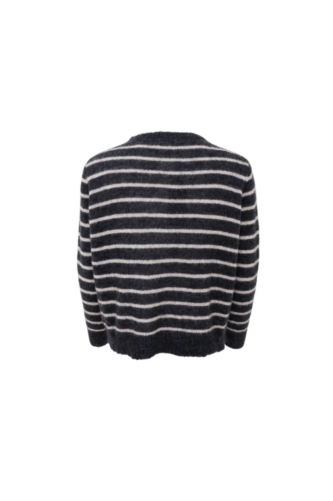 Discount Black Colour Bcdell Striped Knit Cardigan 1197 Dk. Grey