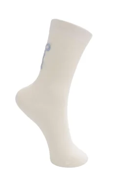 Hot Black Colour Bcdrea Bow Sock 4333 Creme