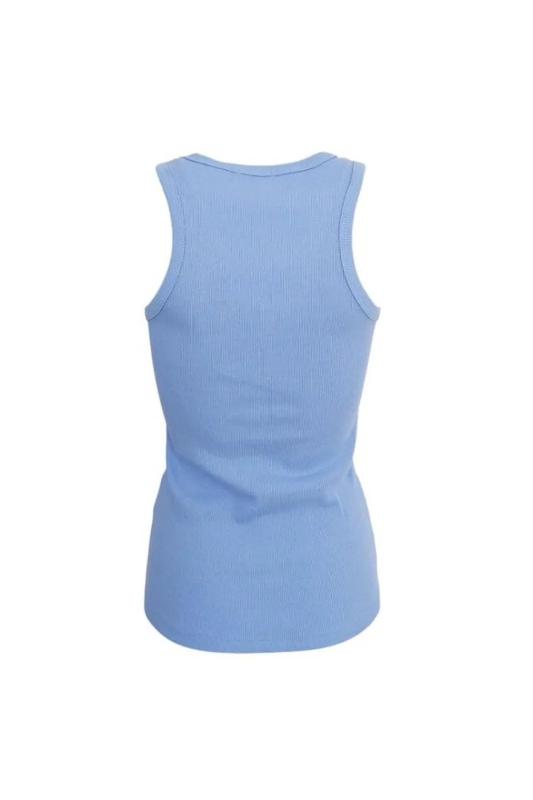 Sale Black Colour Bcena Rib Tank Top Lt. Blue