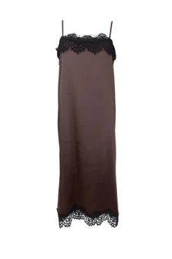 Sale Black Colour Bcevie Lace Strap Dress 41047 Coffee