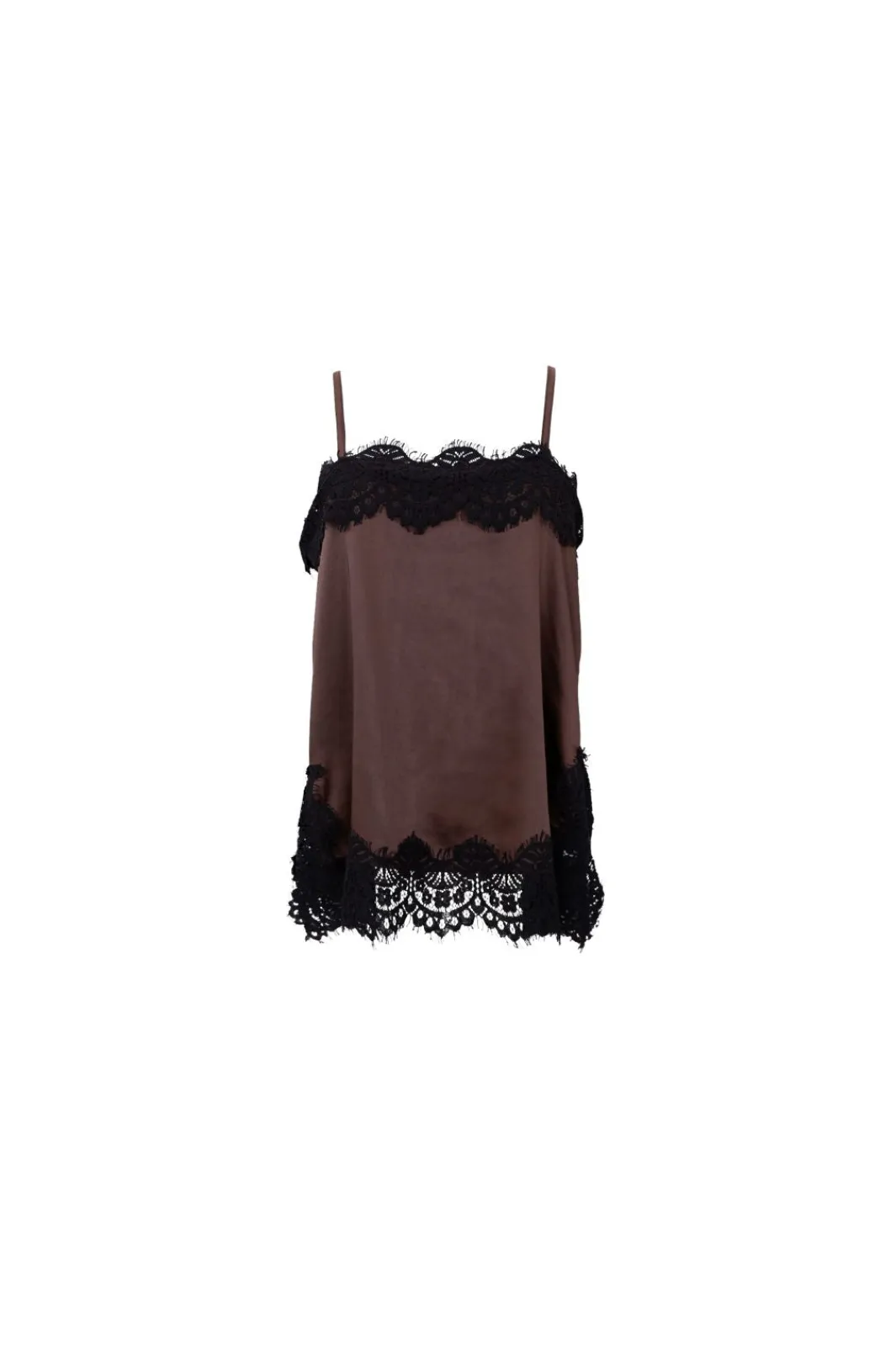 Hot Black Colour Bcevie Lace Strap Top 41046 Shirts