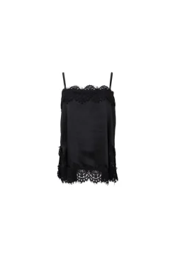 New Black Colour Bcevie Lace Strap Top 41046 Shirts