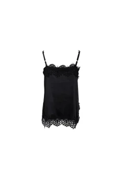 New Black Colour Bcevie Lace Strap Top 41046 Shirts