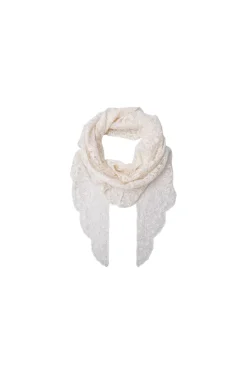 Online Black Colour Bcfarianna Triangle Lace Scarf 3650 Off White