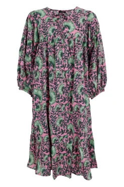 Outlet Black Colour Bcflora Short Puff Sleeve Dress 39811 Pink Dahlia