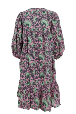 Outlet Black Colour Bcflora Short Puff Sleeve Dress 39811 Pink Dahlia
