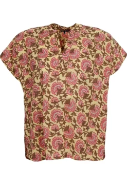 Outlet Black Colour Bcflora S/S Blouse 39814 Sun Flower