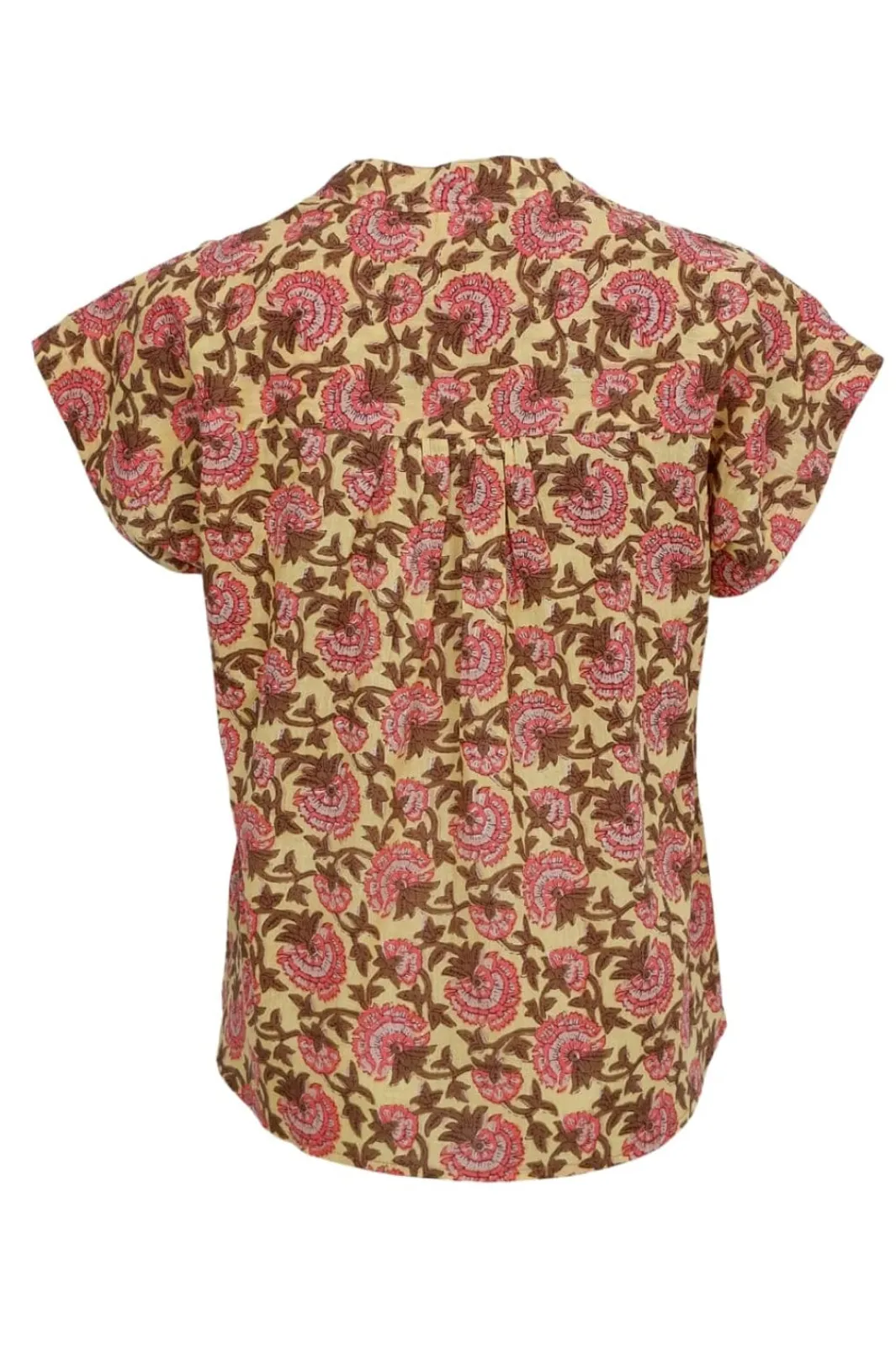Outlet Black Colour Bcflora S/S Blouse 39814 Sun Flower