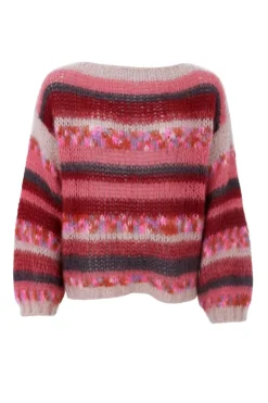 Sale Black Colour Bcfontana Multi Striped Jumper 1222 Berry
