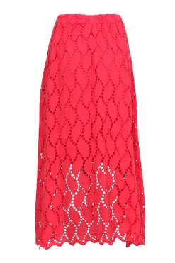 Outlet Black Colour Bcfreya Cut Out Lace Skirt 40717 Red