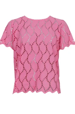 Clearance Black Colour Bcfreya Ss Tee Blouse 40864 Pink