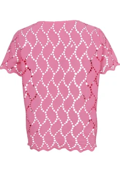Clearance Black Colour Bcfreya Ss Tee Blouse 40864 Pink
