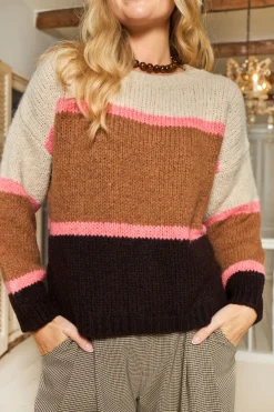 Outlet Black Colour Bchildur Knit Jumper 1234 Camel