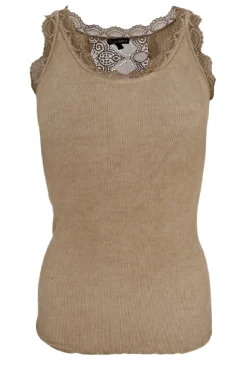 Online Black Colour Bcivy Rib Top Champagne